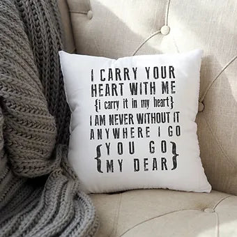 Personalized Carry Your Heart with Me Pillow