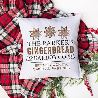 Personalized Gingerbread Baking Co. Pillow