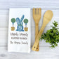 Personalized Hippity Hoppity Easter Wishes Dish Towel
