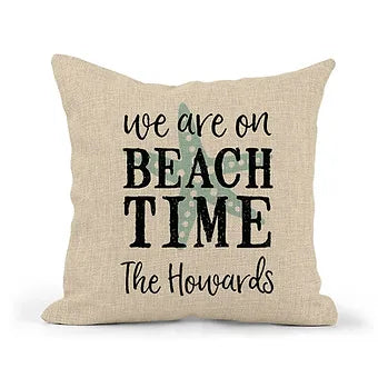 Personalized We Are on Beach Time Pillow