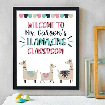 Personalized Welcome To My Llamazing Classroom Print