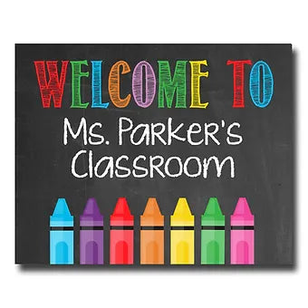 Personalized Teacher Classroom Welcome Print