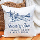 Personalized Plane Birth Announcement Pillow