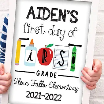 First Day of School Personalized Print