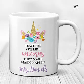 Personalized Teacher Unicorn Mug