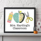 Personalized Teacher Classroom Print