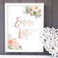 Personalized Floral Name Print