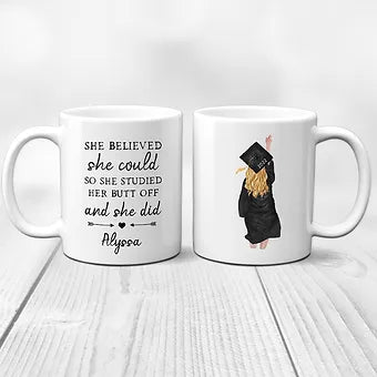 Personalized She Believed She Could So She Studied Graduation Mug