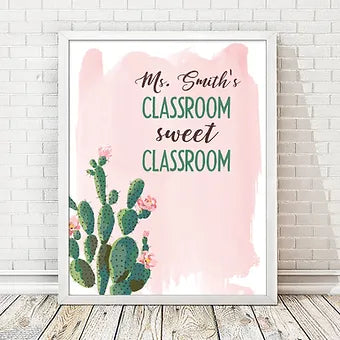 Personalized Teacher Classroom Print