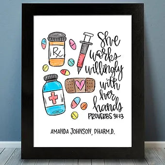 Pharmacist Appreciation Proverbs Personalized Print