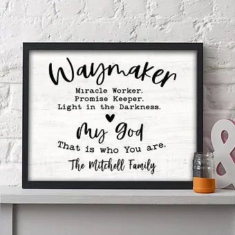 Personalized My God Is A Waymaker Print