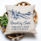 Personalized Plane Birth Announcement Pillow