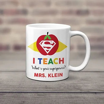 Teacher Superpower Personalized Mug