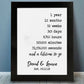 One Year Anniversary Personalized Print