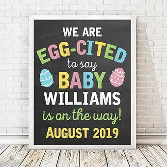 Easter Pregnancy Announcement Personalized Print