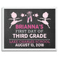Personalized Ballerina First Day of School Horizontal Print