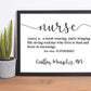 Personalized Nurse Definition Print