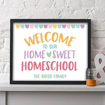 Personalized Home Sweet Homeschool Print