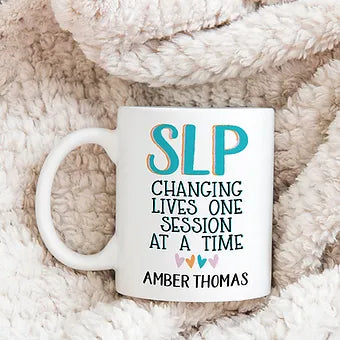Personalized SLP Changing Lives One Session At A Time Mug