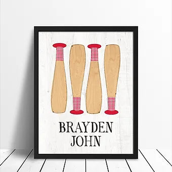 Personalized Baseball Print