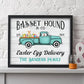 Personalized Basset Hound & Co. Easter Egg Delivery Print
