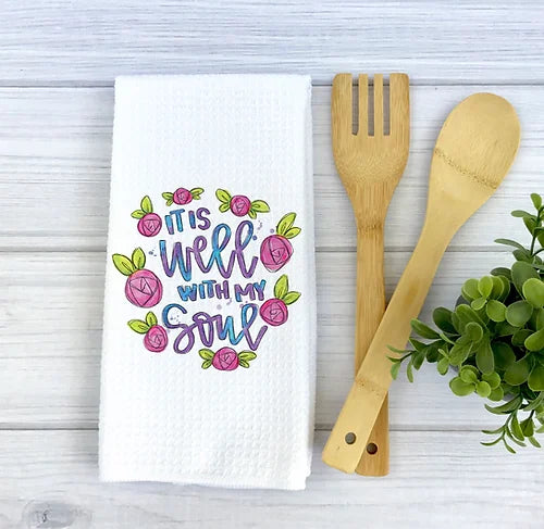 Custom It Is Well With My Soul Kitchen Towel
