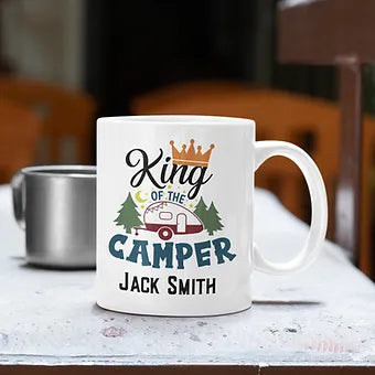 Personalized King Of The Camper Mug