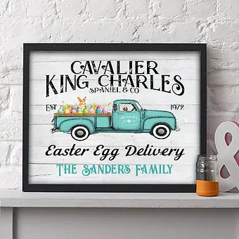 Personalized Cavalier & Co. Easter Egg Delivery Print