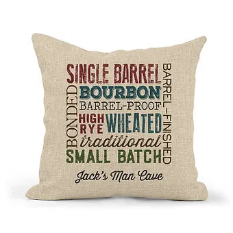 Personalized Bourbon Types Pillow