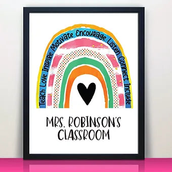 Personalized Motivational Classroom Print