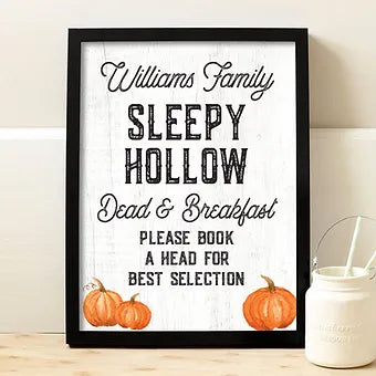 Personalized Dead And Breakfast Halloween Print