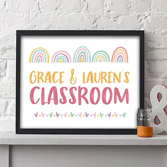 Personalized Rainbow Classroom Print