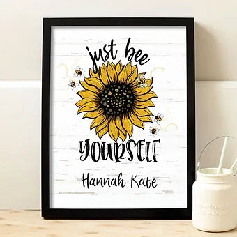 Personalized Just Bee Yourself Print