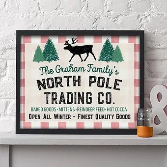 Personalized North Pole Trading Co. Print