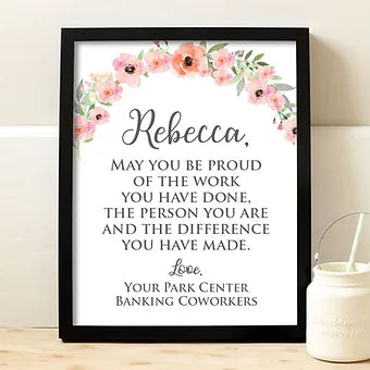 Personalized Retirement Print For Coworker