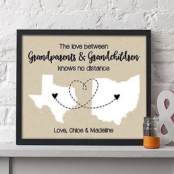 Two State Long Distance Grandparents Print