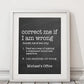Personalized Correct Me if I am Wrong Definition Print
