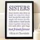 Purple Sisters Best Friends Forever Print
