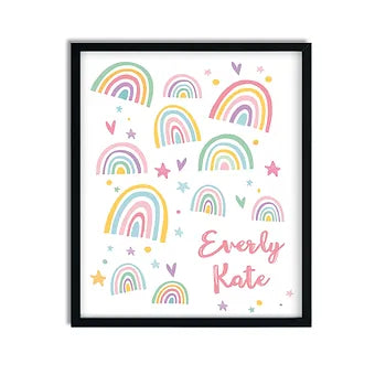 Personalized Rainbow Girls Name Print