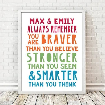 Personalized Motivational Kids Print