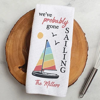 Personalized We've Probably Gone Sailing Towel