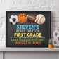 Personalized First Day Sports Print