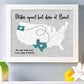 Personalized Miles Apart but Close at Heart Print