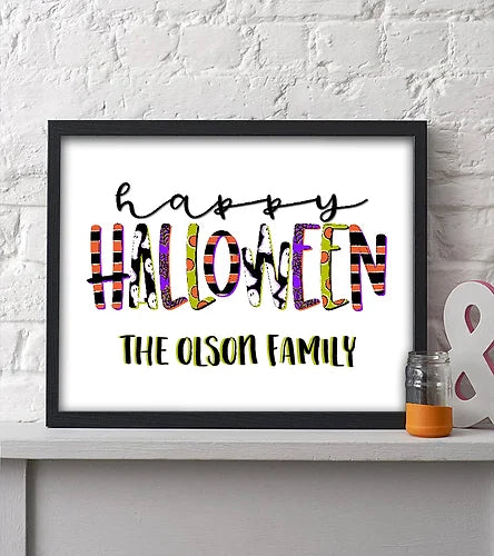 Personalized Happy Halloween Print