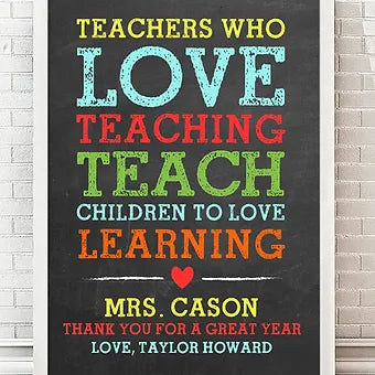 Personalized Teacher Appreciation Print