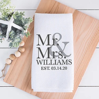 Personalized Mr. and Mrs. Towel