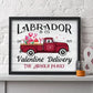 Labrador Valentines Day Personalized Print
