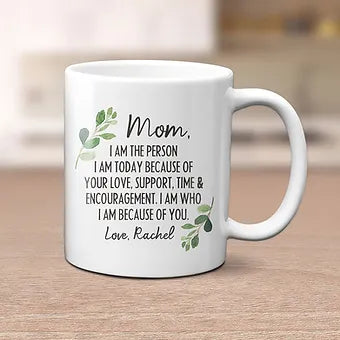 I Am Because Of You Personalized Mug For Mom