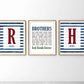 Set of Three Personalized Brothers Print