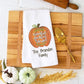 Personalized Thankful Grateful Blessed Kitchen Towel